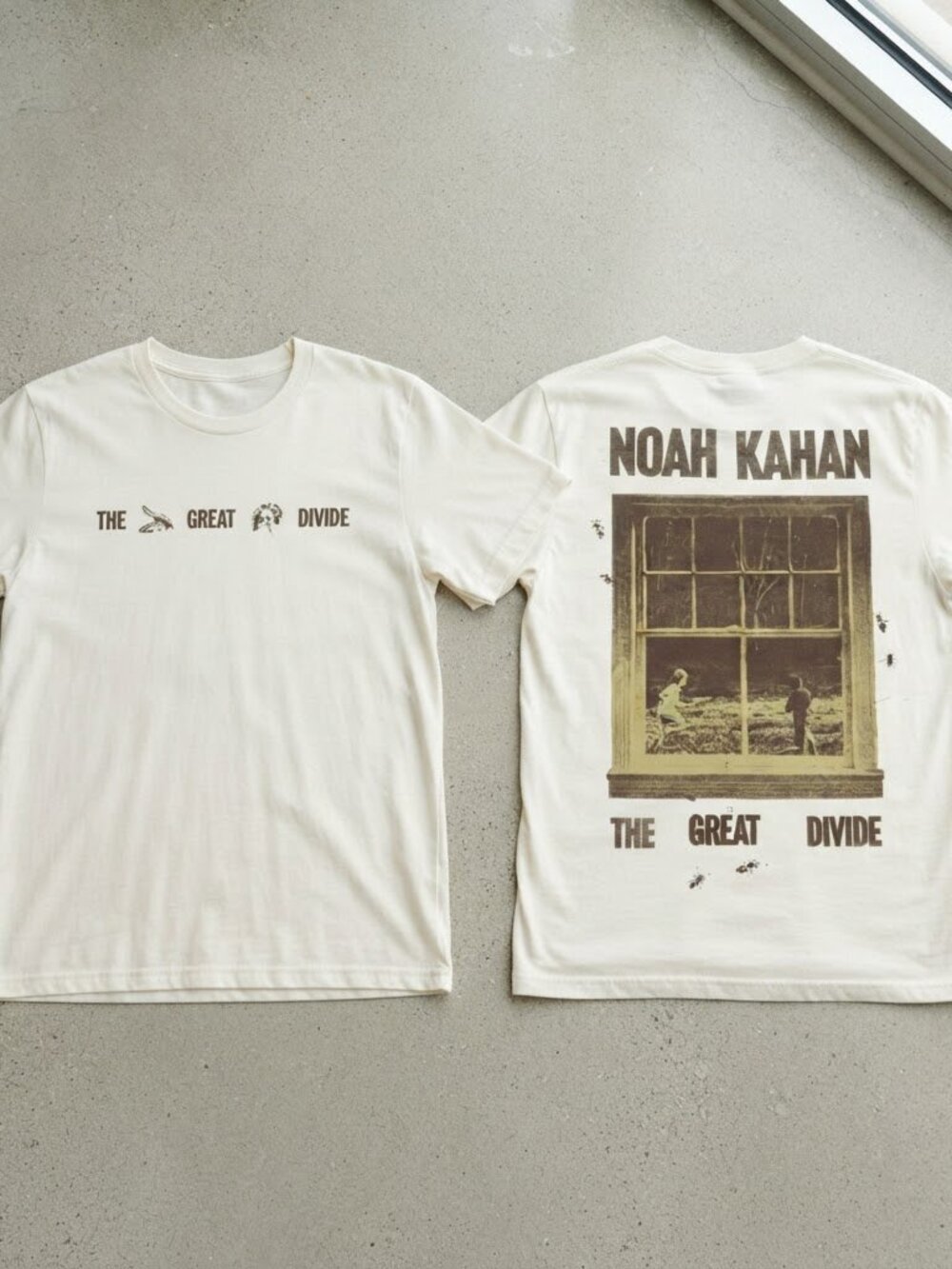 Noah Kahan The Great Divide Tour 2026 Window Cream T-Shirt S-4XL